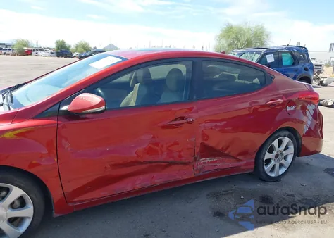 2012 Hyundai Elantra Limited (Ulsan Plant) from USA, damaged, VIN KMHDH4AE7CU206100